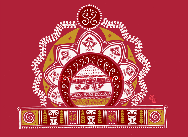 Decorative alpona design